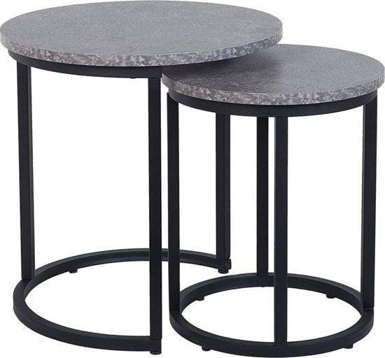 Picture of Shumee Zestaw 2 stolików pomocniczych efekt betonu DIXIE