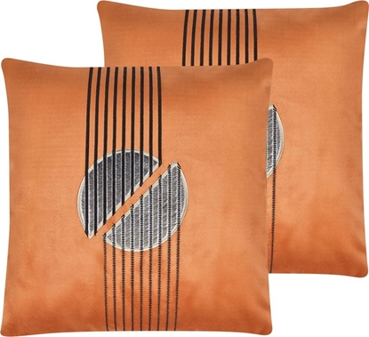Picture of Shumee Zestaw poduszek dekoracyjnych welurowy 45 x 45 cm pomaraczowy CEROPEGIA
