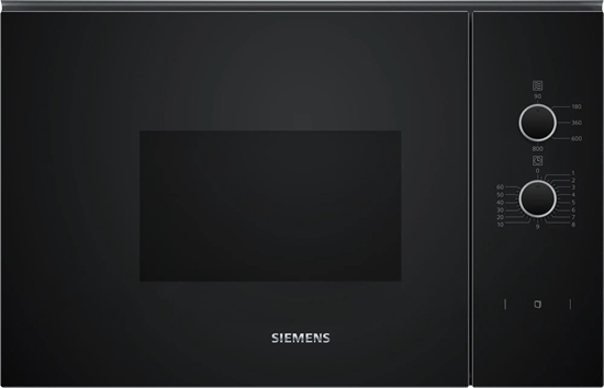 Picture of Siemens iQ300 BF520LMA1, Built-in, Solo microwave, 20 L, 800 W, Rotary, Black