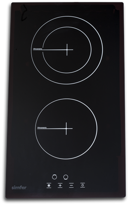 Attēls no Simfer | Hob | H3.020.DEBSP | Vitroceramic | Number of burners/cooking zones 2 | Touch | Black