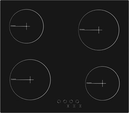 Attēls no Simfer | Hob | H6.040.DECSP | Vitroceramic | Number of burners/cooking zones 4 | Touch | Black