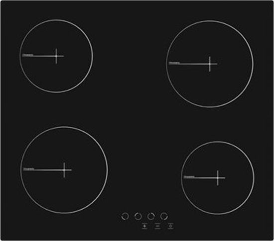 Изображение Simfer | Hob | H6.040.DECSP | Vitroceramic | Number of burners/cooking zones 4 | Touch | Black