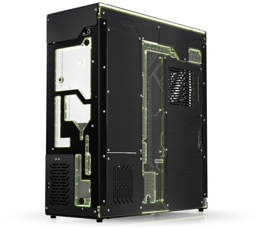 Picture of Singularity Computers Stream-M Wasserkühlungsgehäuse, Big Tower, XL-ATX, RGB - schwarz