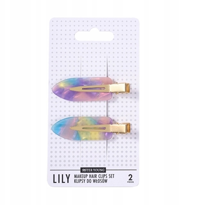 Изображение SISTER YOUNG_Lily Makeup Hair Clips Set klipsy do wosów Pink Purple 2szt