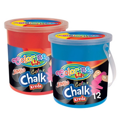 Picture of Skolas krīts COLORINO JUMBO krāsains, 12 krāsas, spainītī
