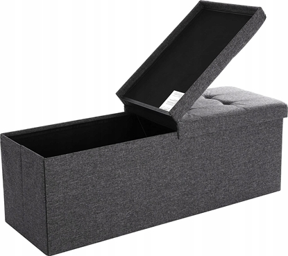 Изображение Songmics Otomana Ze Schowkiem 120 L, Skadana awka Na Buty, Z Odchylan Pokryw, Nono 300 Kg, 110 X 38 X 38 Cm (D. X Szer. X Wys.),
