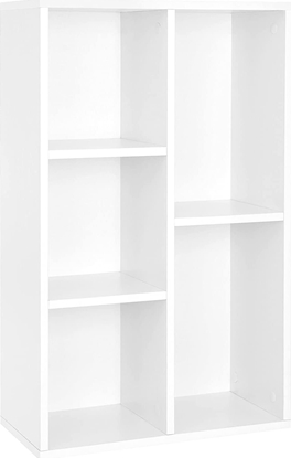 Attēls no Songmics Rega na ksiki z przegródkami biay