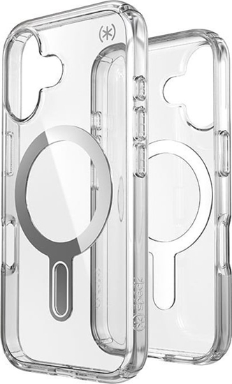 Picture of Speck Speck Presidio Perfect-Clear ClickLock & MagSafe - Etui iPhone 16 (Clear / Chrome Finish / Serene Silver)