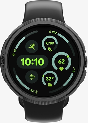 Attēls no Spigen Liquid Air + Stand, matte black - Google Pixel Watch 4 41mm