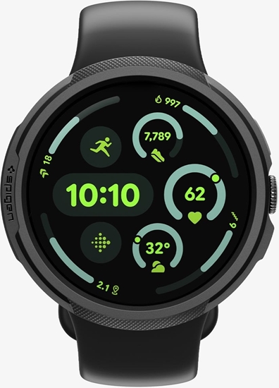 Изображение Spigen Liquid Air + Stand, matte black - Google Pixel Watch 4 41mm