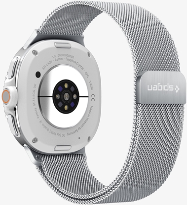 Изображение Spigen Metal Fit, silver - Samsung Samsung Galaxy Watch 8 (40/44/46mm)