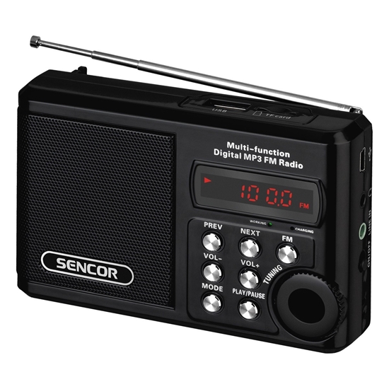 Picture of SRD 215 B Kieszonkowe radio Mp3,USB, Slot na kartę SD Bateria litowa do 10 godzin