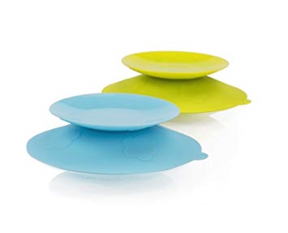 Изображение Stay-in-Place paliktnis-turētājs ar piesūcekni bļodiņām, pudelītēm un krūzītēm 2 gab,Sky&Lime