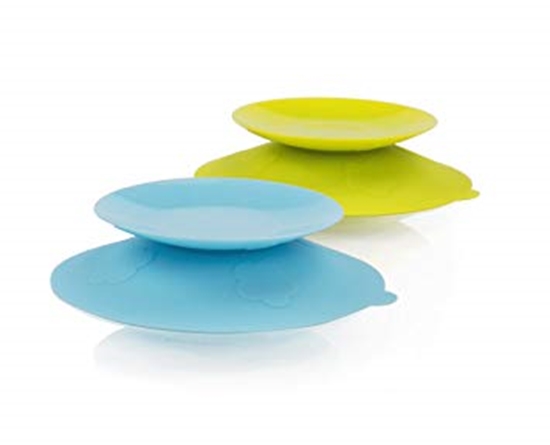 Изображение Stay-in-Place paliktnis-turētājs ar piesūcekni bļodiņām, pudelītēm un krūzītēm 2 gab,Sky&Lime