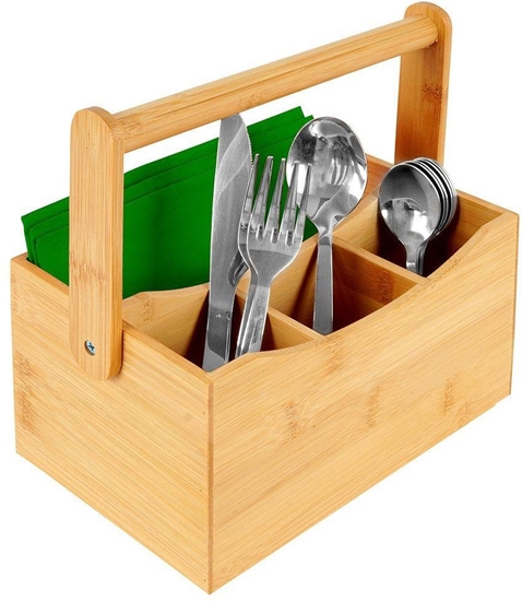 Picture of Stojak na sztuce sosy przyprawy organizer bambusowy grillowy VILDE 229068