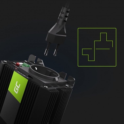 Изображение Strāvas pārveidotājs Green Cell Car Power Inverter Converter 12V to 230V 300W/ 600W