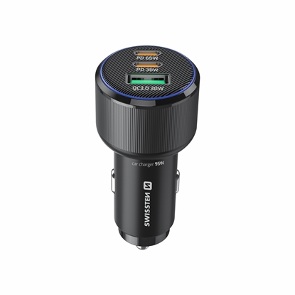 Изображение Swissten Car Charger 2x USB-C PD / USB / 95W