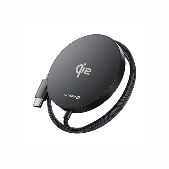 Изображение Swissten MagPuck Qi2 Wireless Charger 1.5m (MagSafe compatible)