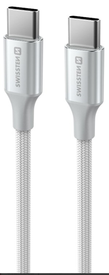 Изображение Swissten Textile II USB-C - USB-C Data and Charching Cable 1.5m