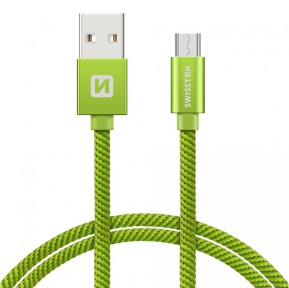 Attēls no Kabel USB Swissten USB-A - micro-B 2 m Zielony (8595217458086)