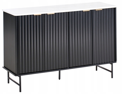 Picture of Szafka 4-drzwiowa GLASTONBURY Marmur/ czarny