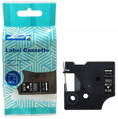 Picture of Tama DYMO D1 45021 12mm x 7m S0720610 biay na czarnym zamiennik