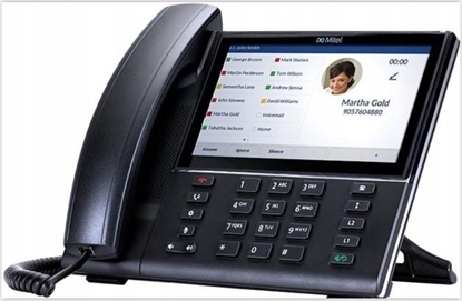 Picture of Telefon stacjonarny Mitel MITEL 6873 SIP Phone Executive SIP Phone integr. w. 17.71cm 7 inch capacitive touch screen Bluetooth 4.0 module without power supply - 50006790