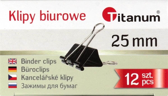 Изображение Titanum Klipy biurowe 25mm 12szt (397823)