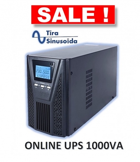 Picture of Tīras sinusoīdas | 1000VA, 900W  Online UPS (dubultās pārveidošanas) | akumulatori 2gab 12V-9AH