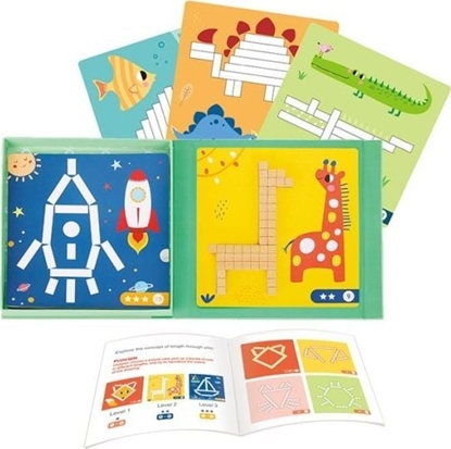 Picture of Tooky Toy TOOKY TOY Ukadanka Gra Logiczna amigówki Klocki Magnetyczne dla Dzieci 49 el.