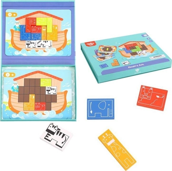 Picture of Tooky Toy Ukadanka Logiczna Puzzle Tetris Arka Noego 26 El.!
