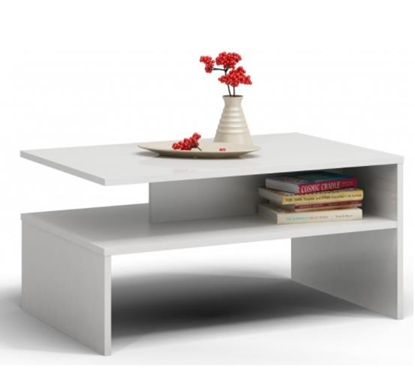 Attēls no Topeshop ŁAWA BOSTON BIEL coffee/side/end table Coffee table Free-form shape 2 leg(s)