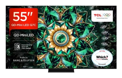 Attēls no TV Set|TCL|55 "|4K Ultra HD|3840 x 2160 pixels|Flat|16:9|QD-Mini LED|55Q7C
