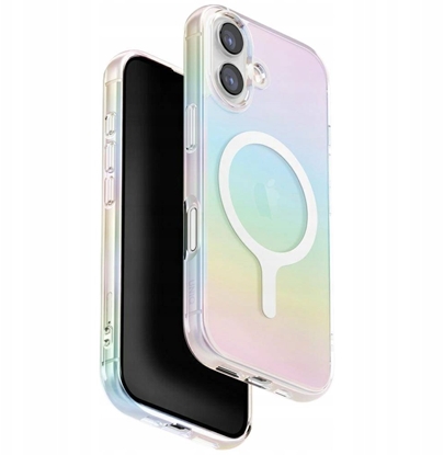 Picture of UNIQ Iridescia case for iPhone 17 Magclick Charging holo quartz