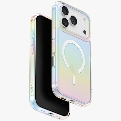 Picture of UNIQ Iridescia case for iPhone 17 Pro Magclick Charging holo quartz