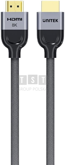Изображение Kabel Unitek HDMI - HDMI 8m szary (C11093RGY01-8M)