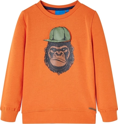 Picture of vidaXL Bluza dziecica, ciemnopomaraczowa, 128