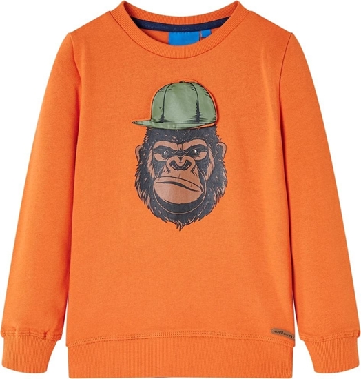 Picture of vidaXL Bluza dziecica, ciemnopomaraczowa, 128