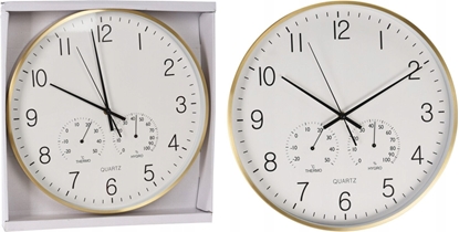 Picture of Wall clock GOLD RIM, white/gold/black, 4.2 x 38 cm