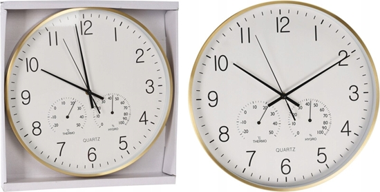 Picture of Wall clock GOLD RIM, white/gold/black, 4.2 x 38 cm
