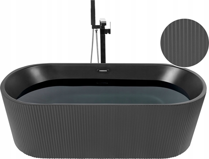 Picture of Wanna Beliani Wanna wolnostojca 169 cm x 80 cm czarna GOCTA