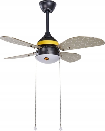 Изображение Wentylator Beliani Wentylator sufitowy czarno-óty DOLORES