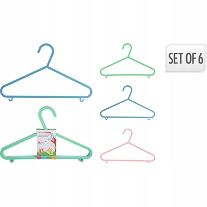 Изображение Wieszaki na ubrania dziecice 29x17 cm 6 szt.