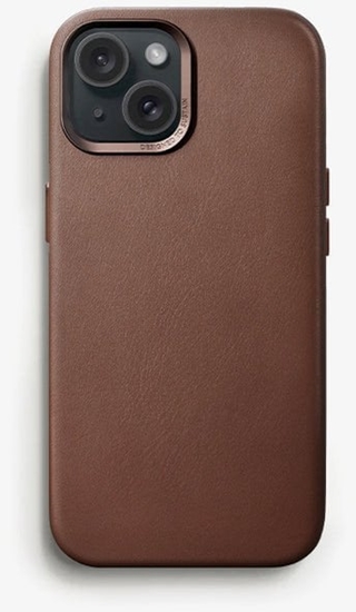Picture of Woodcessories Bio Leather Case MagSafe iPhone 15 Plus Brown