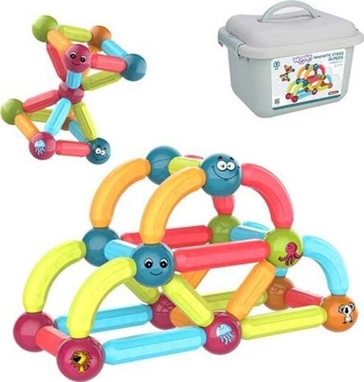 Picture of Woopie Magnetyczne Klocki Konstrukcyjne Edukacyjne 52 El.