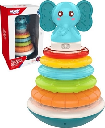 Picture of Woopie Piramida Wiea Interaktywna Sonik Z Obrczami Grzechotka