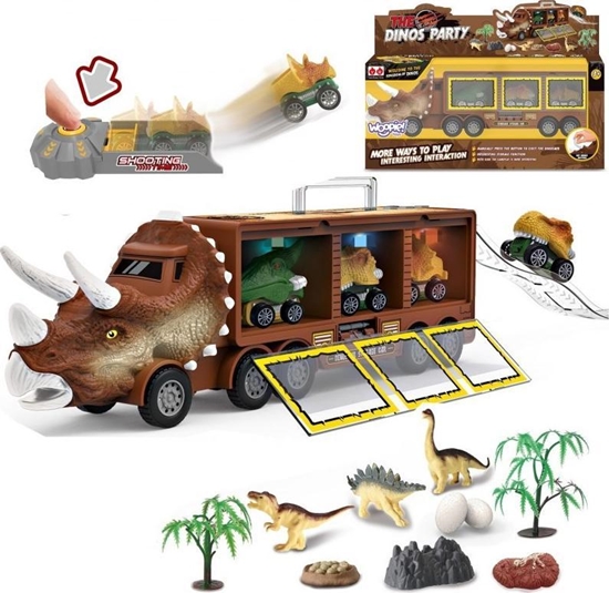 Picture of Woopie WOOPIE Cizarówka Dinozaur z Wyrzutni i Samochodzikami