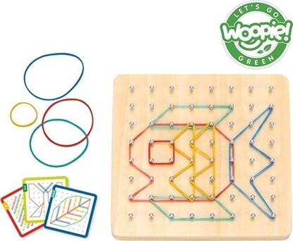 Picture of Woopie WOOPIE GREEN Geoplan na Gumki Drewniana Ukadanka 69 el. Certyfikat FSC