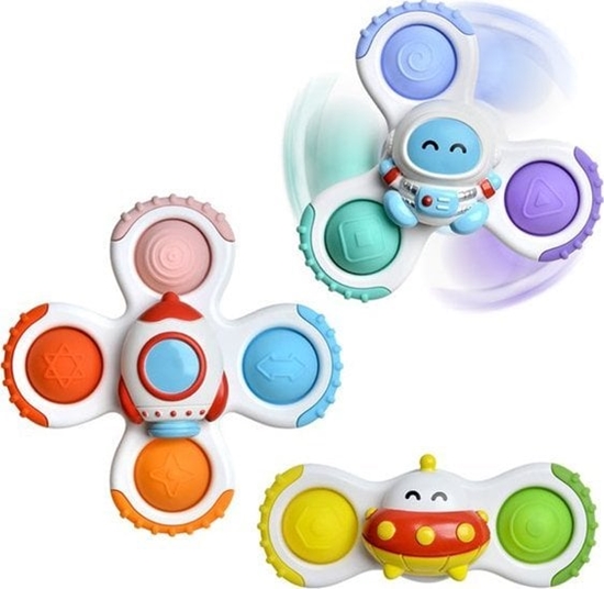 Изображение Woopie Zabawka Sensoryczna Rakieta Kosmita Ufo 3 Szt.