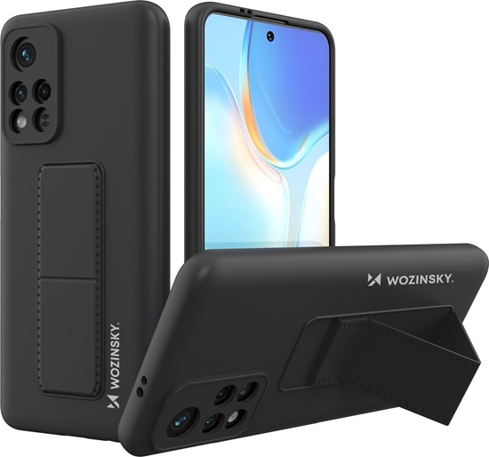 Изображение Wozinsky Wozinsky Kickstand Case silikonowe etui z podstawk etui Xiaomi Redmi Note 11S / Note 11 czarne